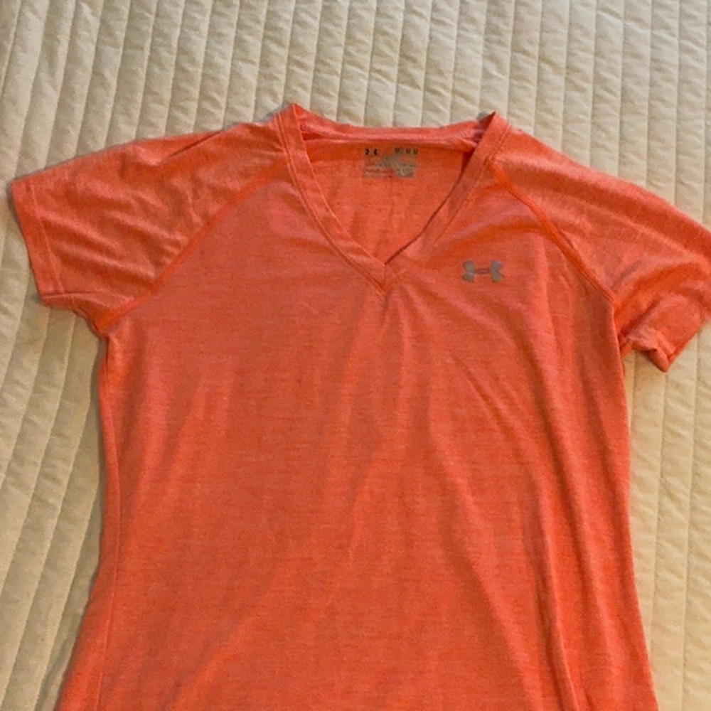 Under Armour Orange Fitted Short Sleeve T-Shirt